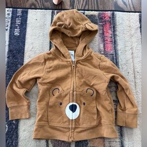 Carter's Tan Bear Hoodie 9 months